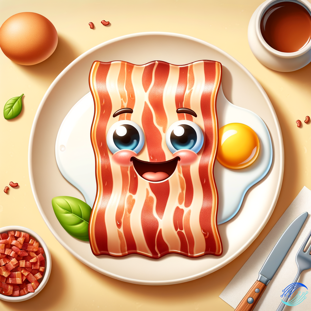 Smiling happy bacon