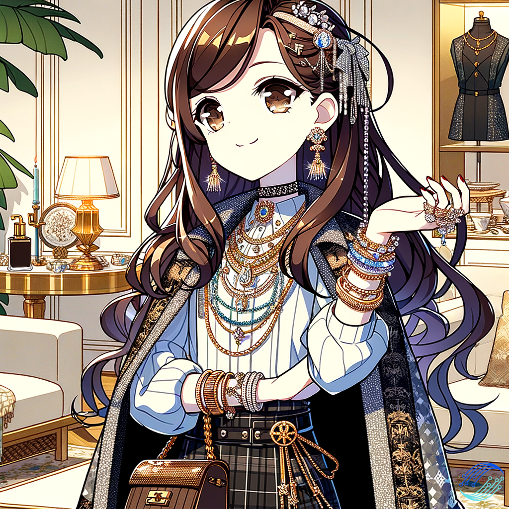 Rich and arrogant rich girl flaunting her wealth anime