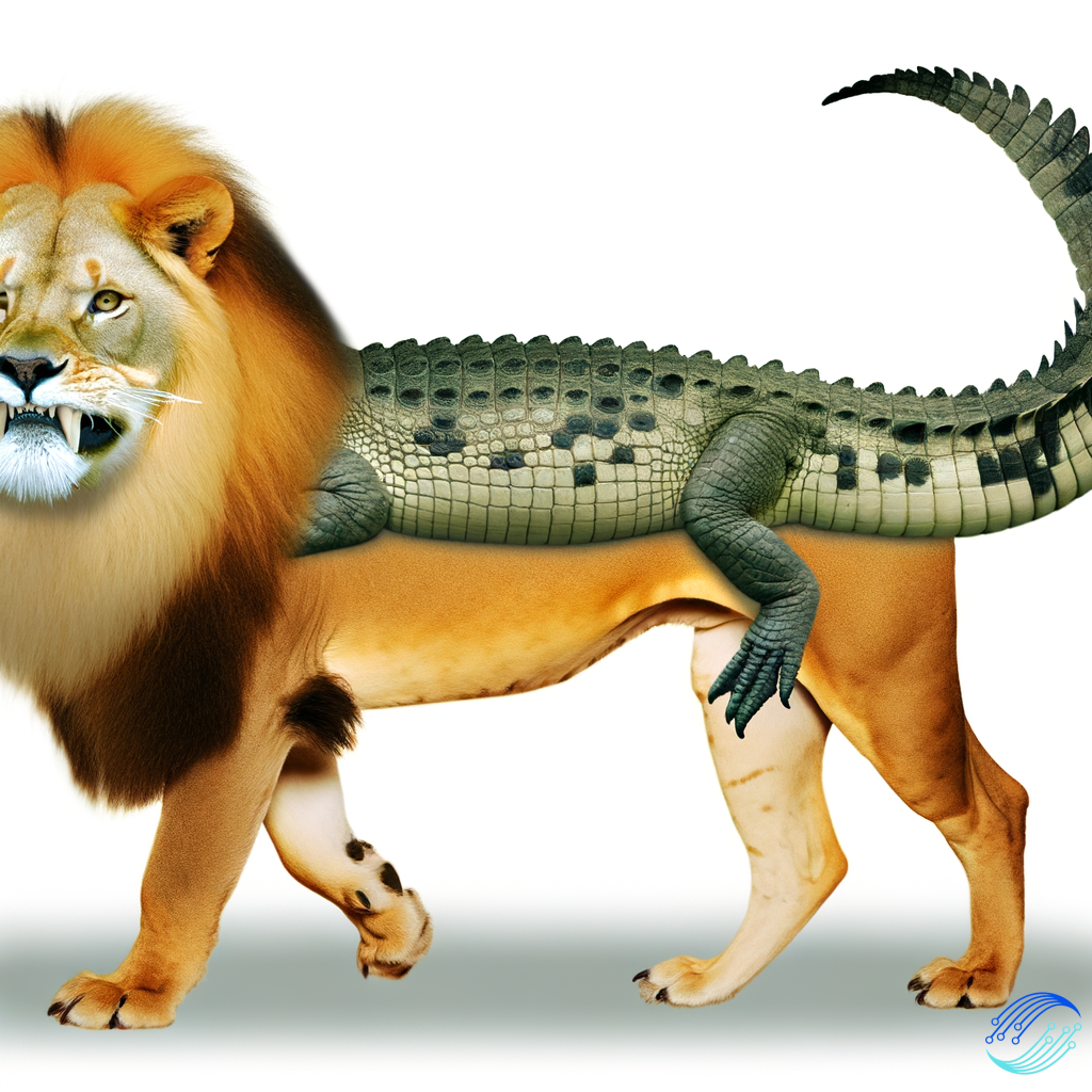 merge a lion with a crocodile